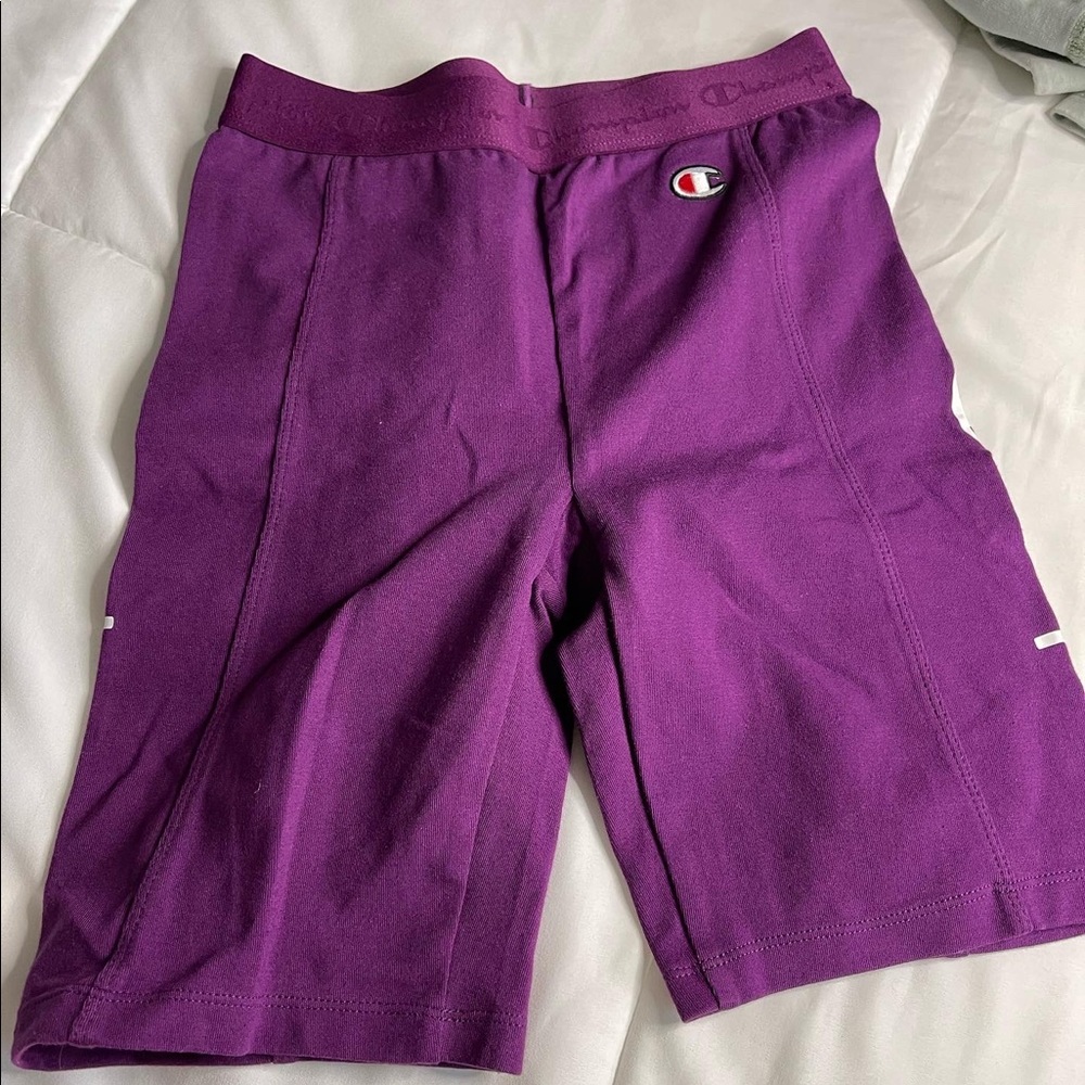 Women’s Champion Purple Biker Shorts